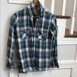 Current/Elliott Flannel Perfect Plaid Shirt
